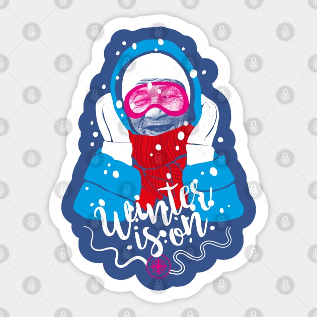 winter is on Sticker by MoSt90